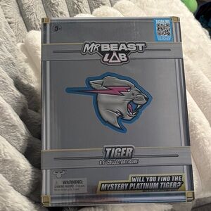 MrBeast Lab Tiger 6.5" Collector Figure - Silver & Blue